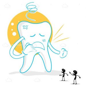 Upset teeth with germs